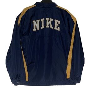 Set Vintage Nike full zip windbreaker big spellout mens XL navy blue yellow